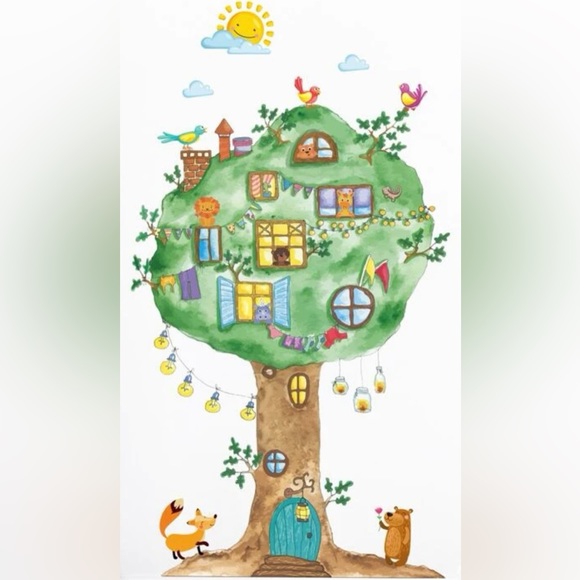 Kids Wall Treehouse Stickers Room Decor - Picture 2 of 7